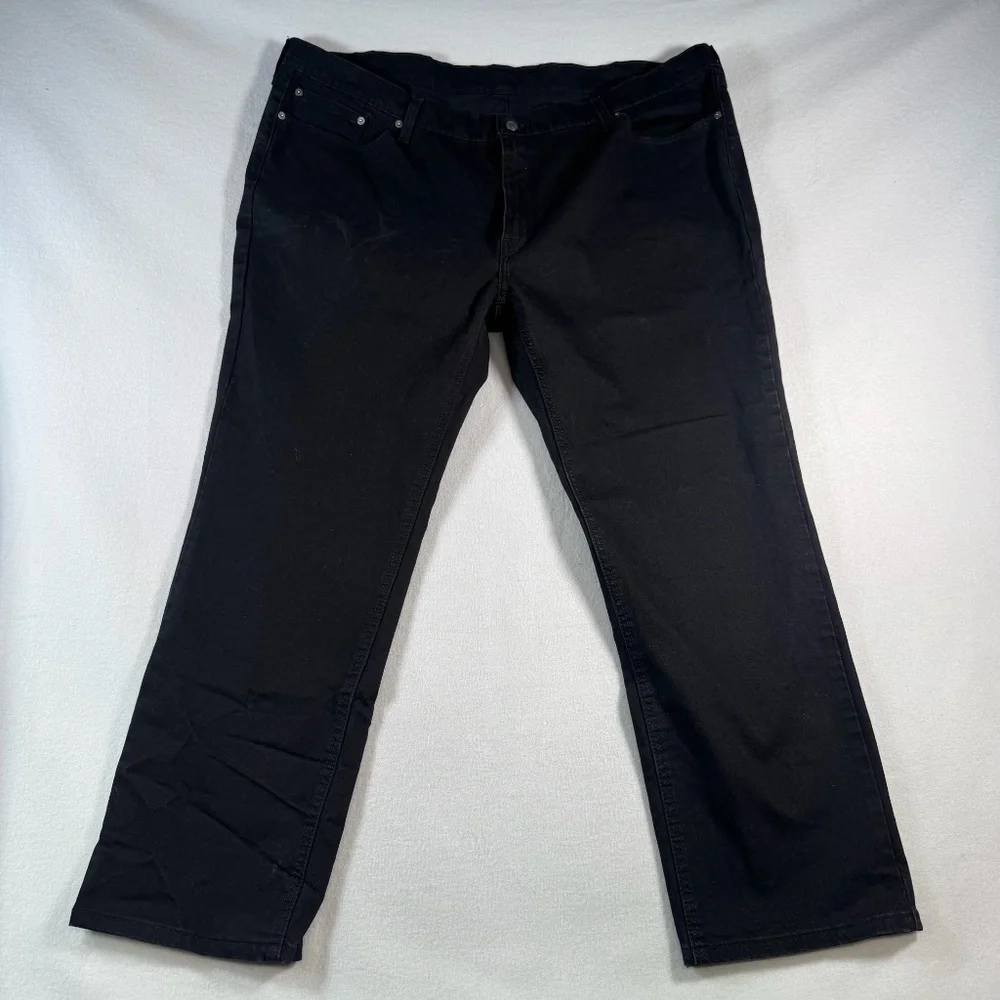 Levis Jeans Mens 48x32 Black 541 Straight Mid Rise